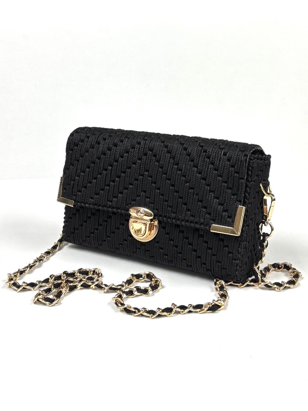 New Black Hand Woven Purse/Bag